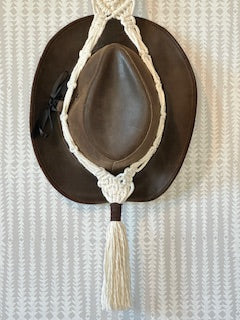 Horseshoe Macrame hat hangers