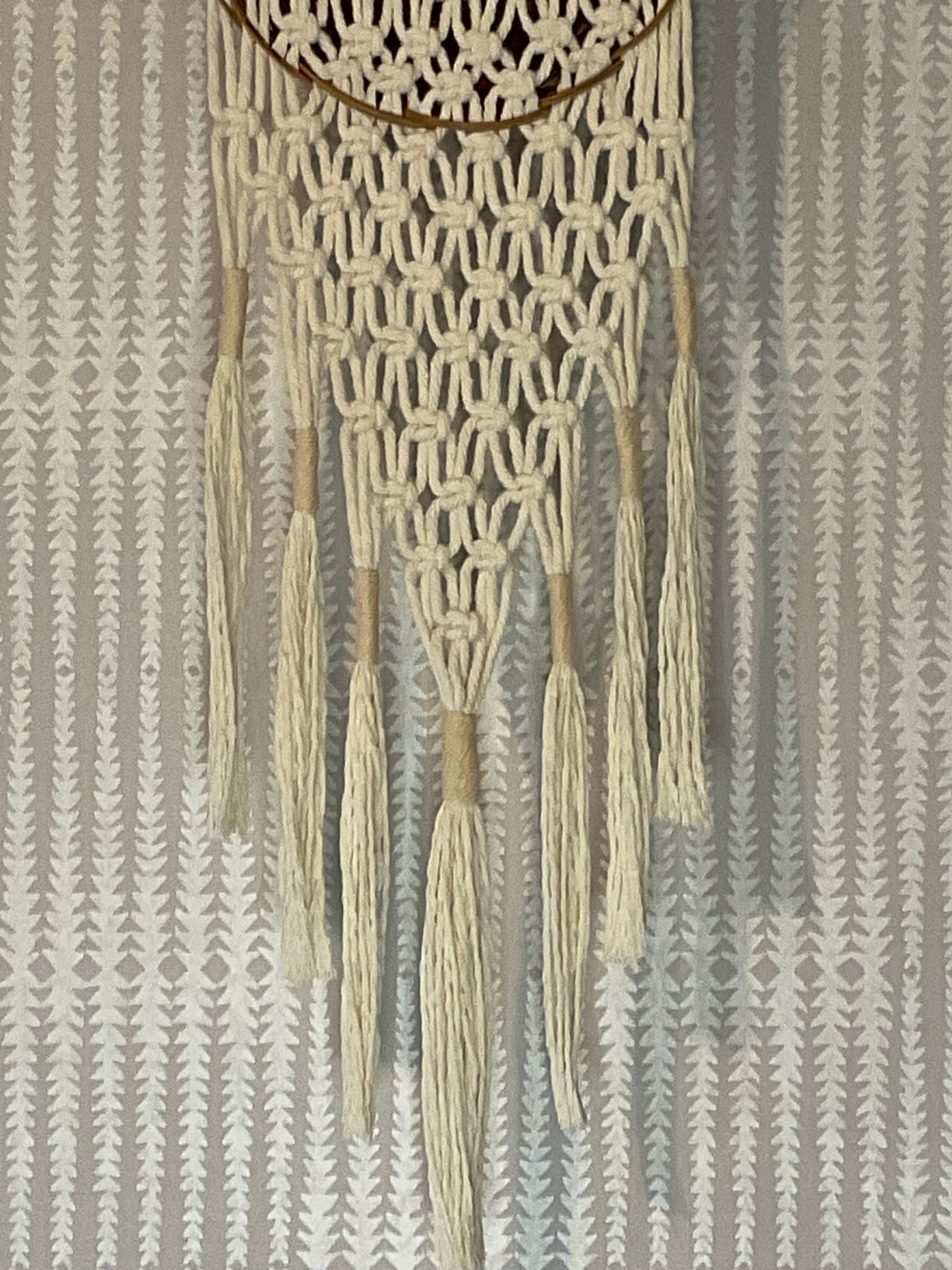 9in Basket with Macrame design