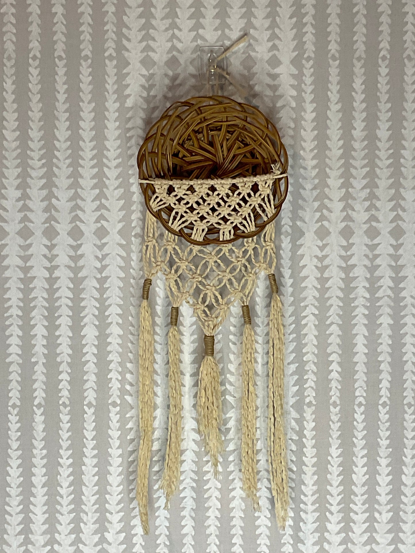 Mini Baskets with Beige Macrame design