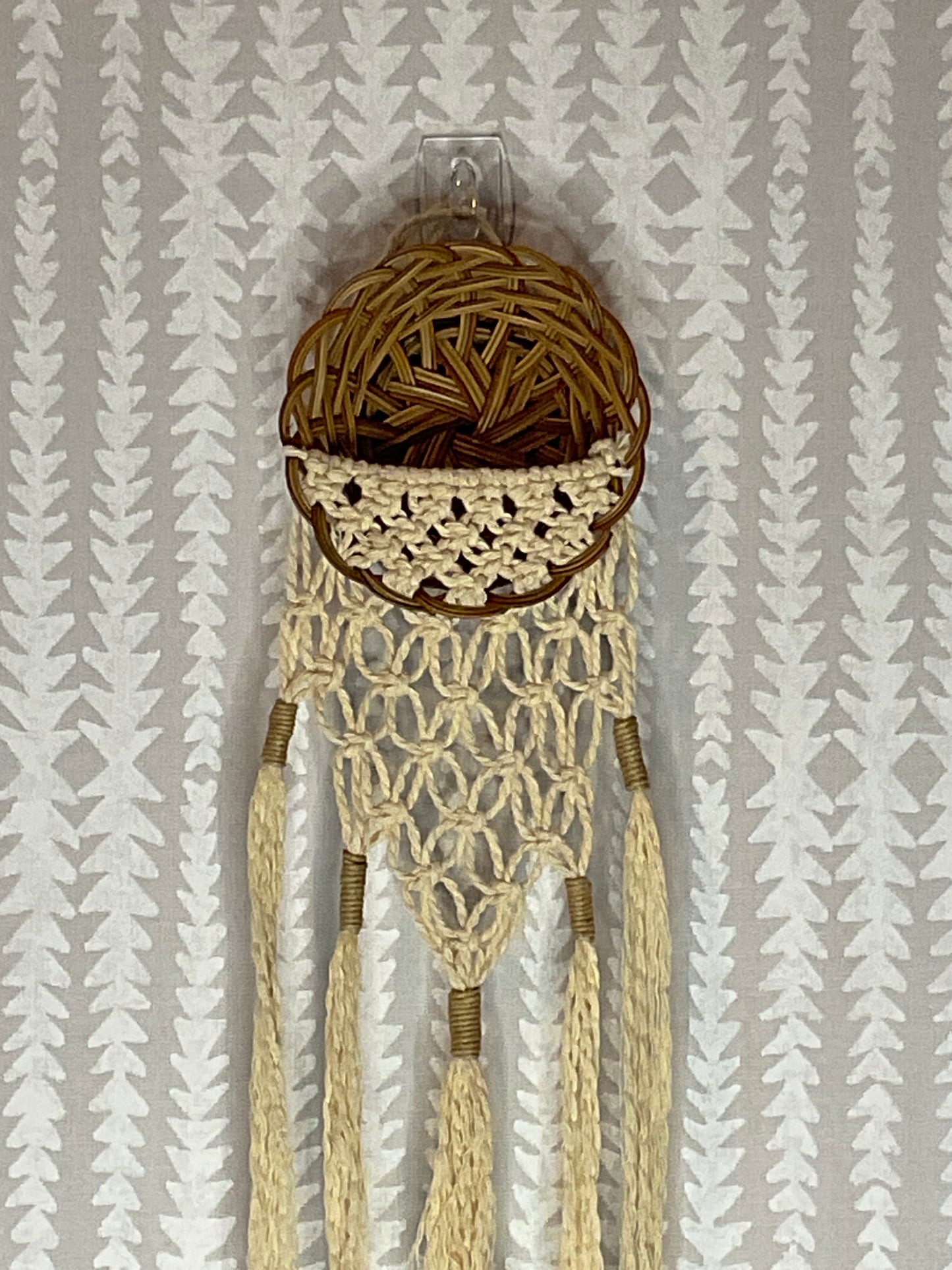 Mini Baskets with Beige Macrame design