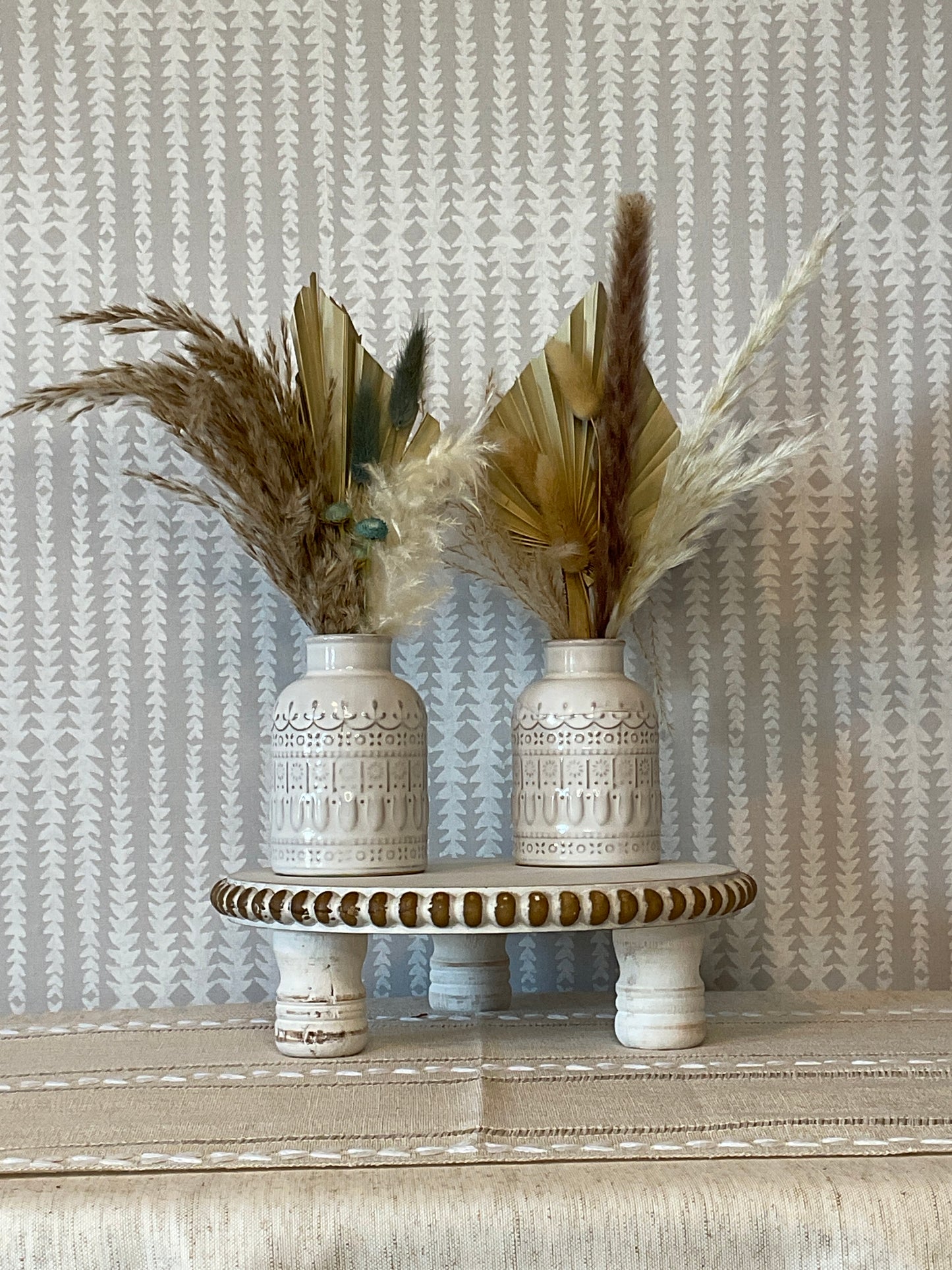 Ceramic Vases with Natural Pampas