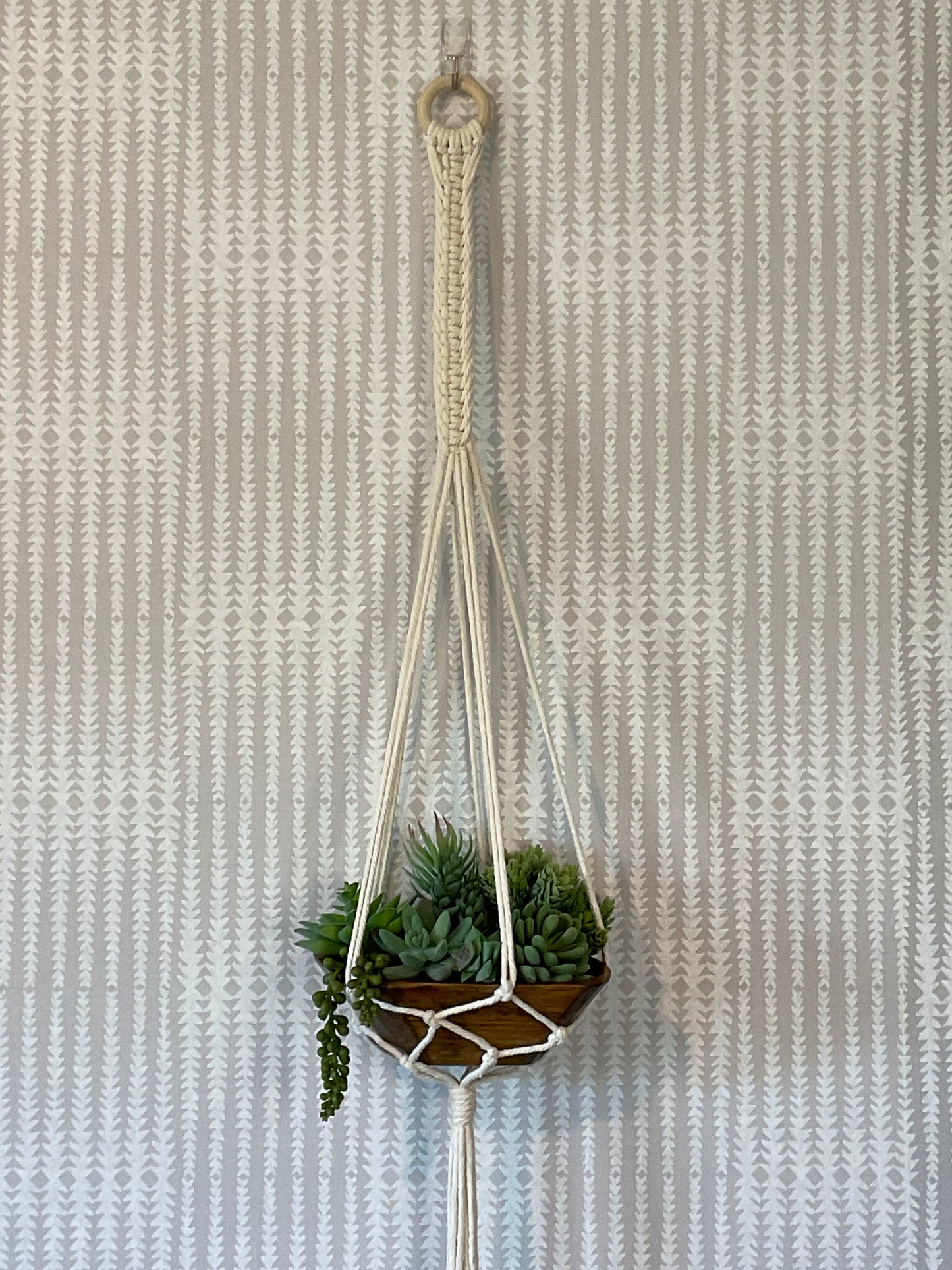 Braided Square Knot plant hanger