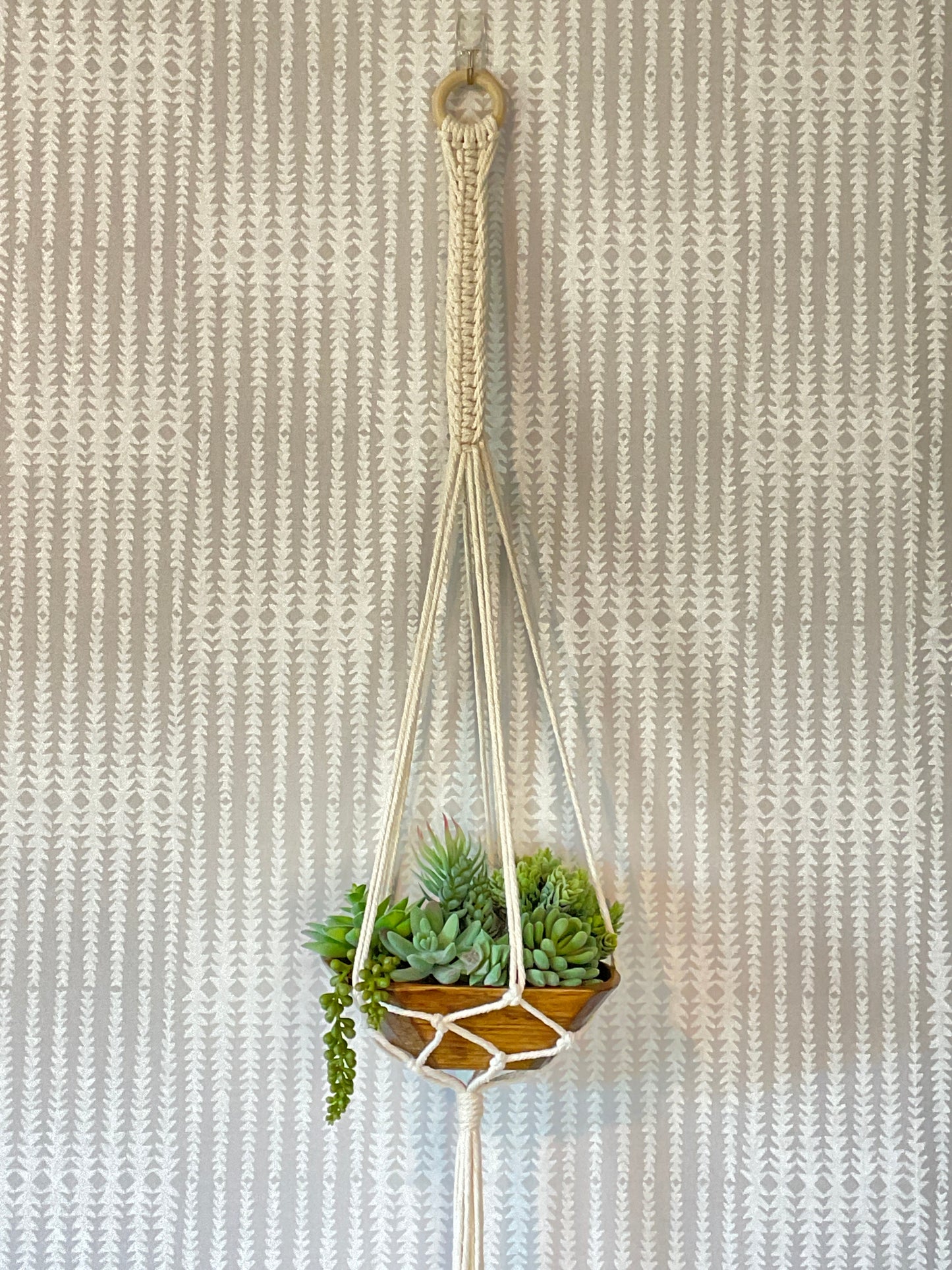 Braided Square Knot plant hanger