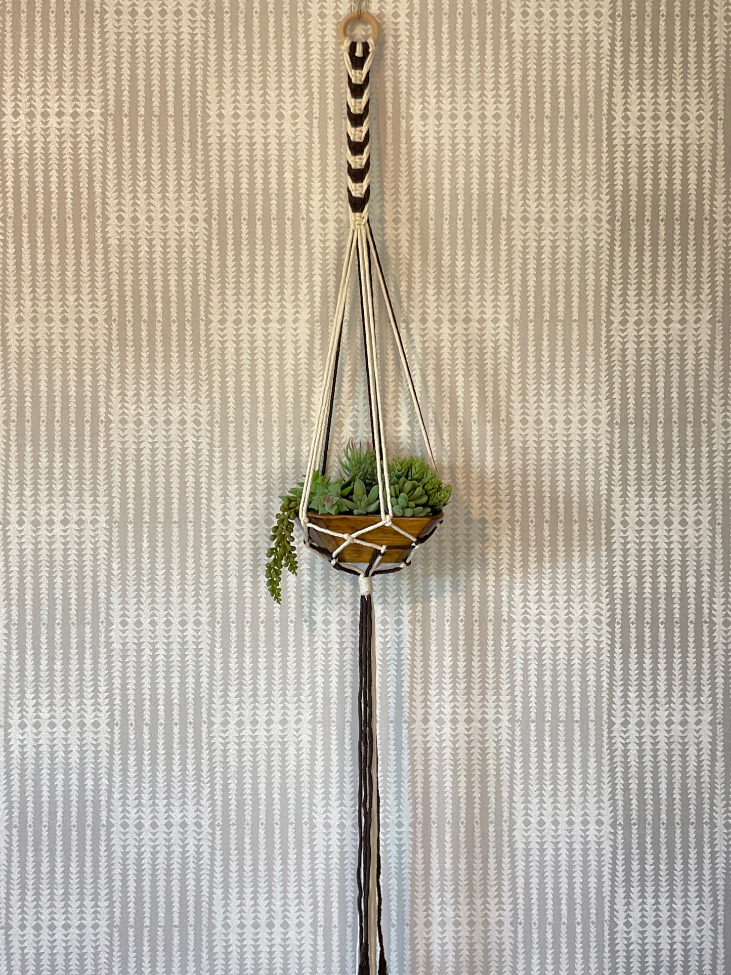 Braided Square Knot plant hanger