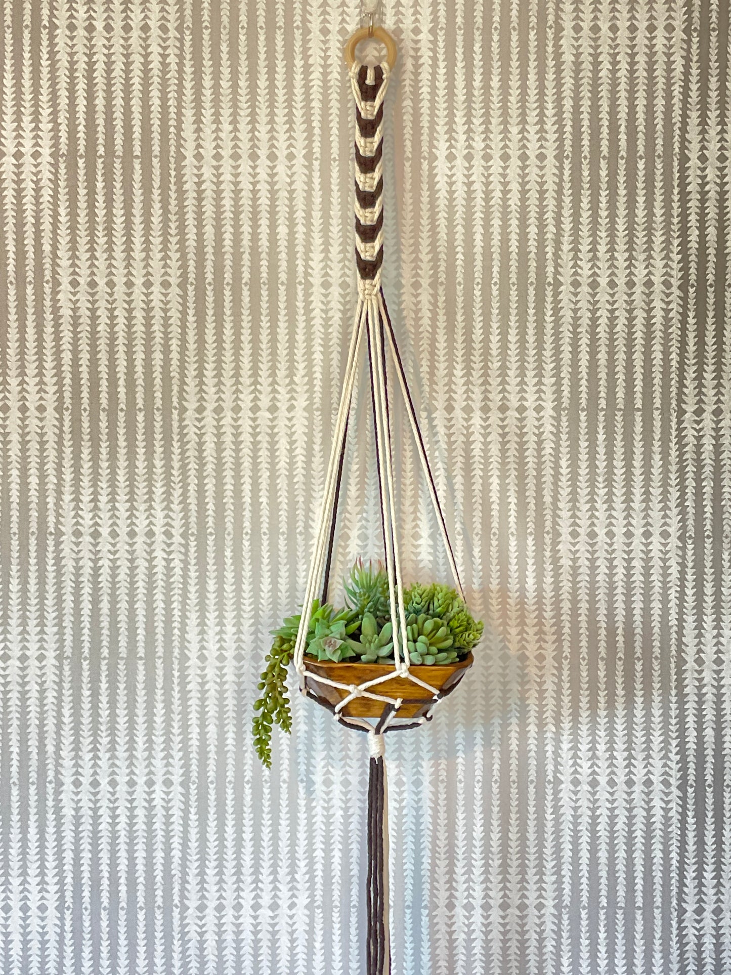 Braided Square Knot plant hanger