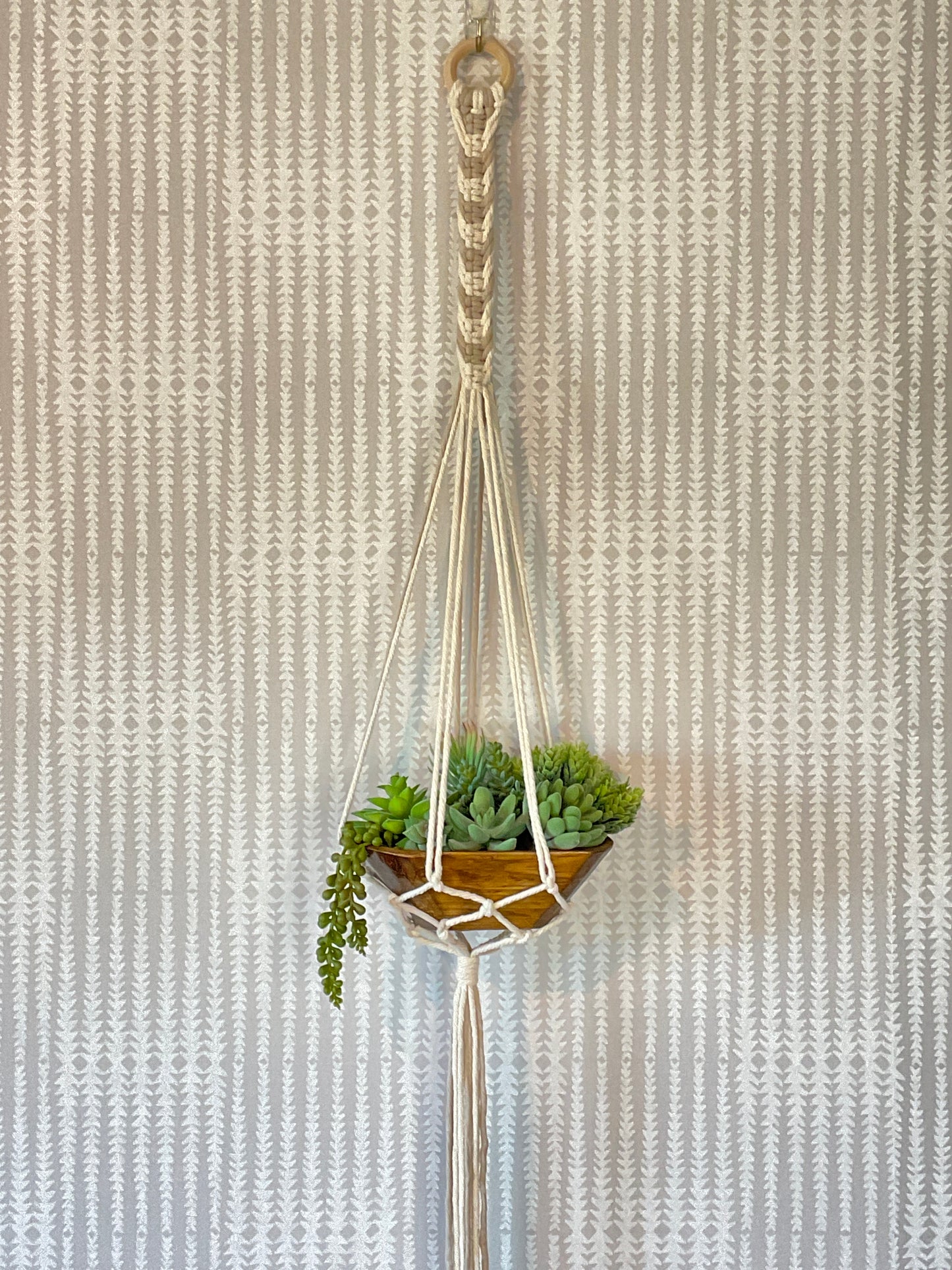 Braided Square Knot plant hanger