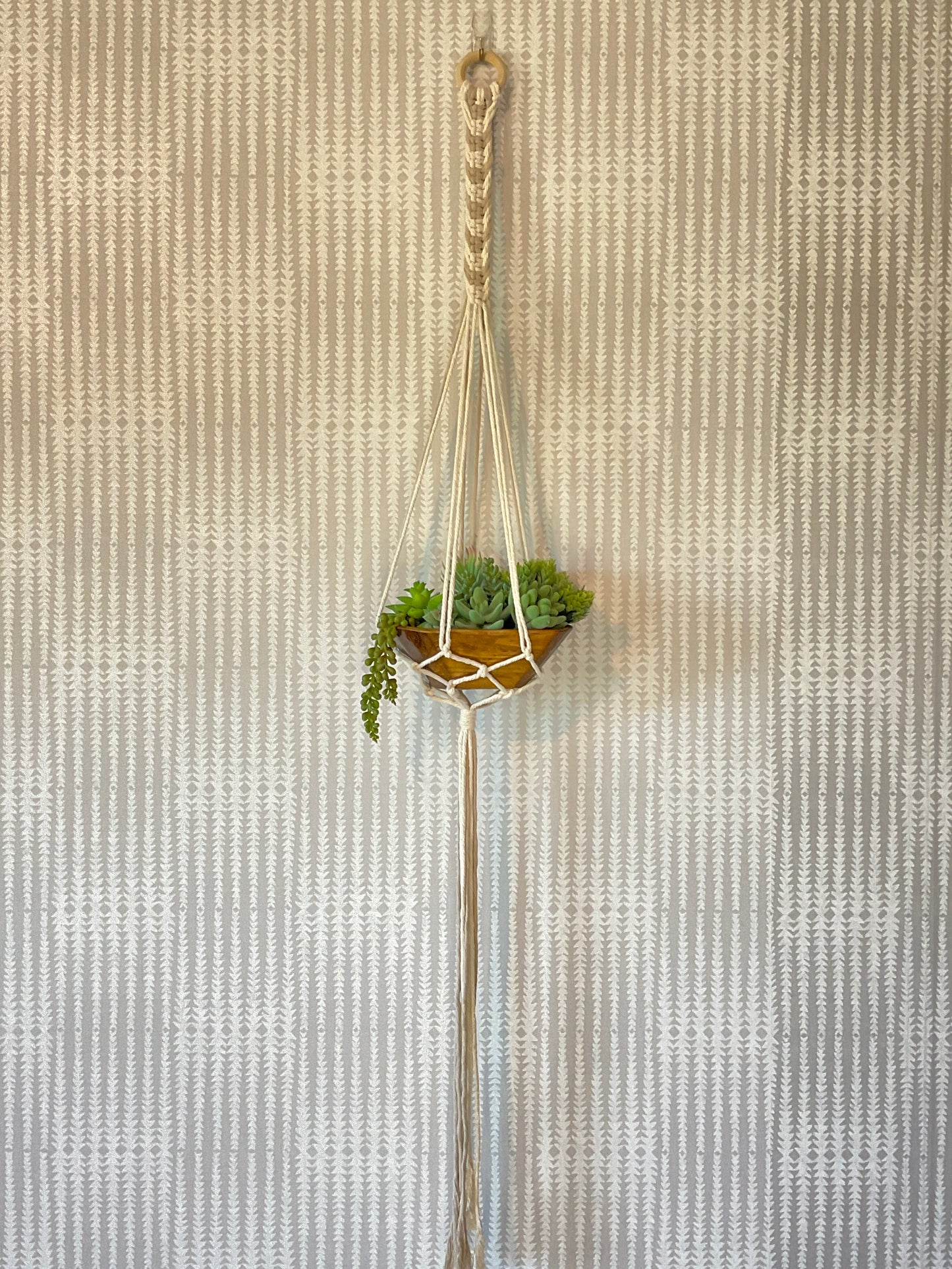 Braided Square Knot plant hanger