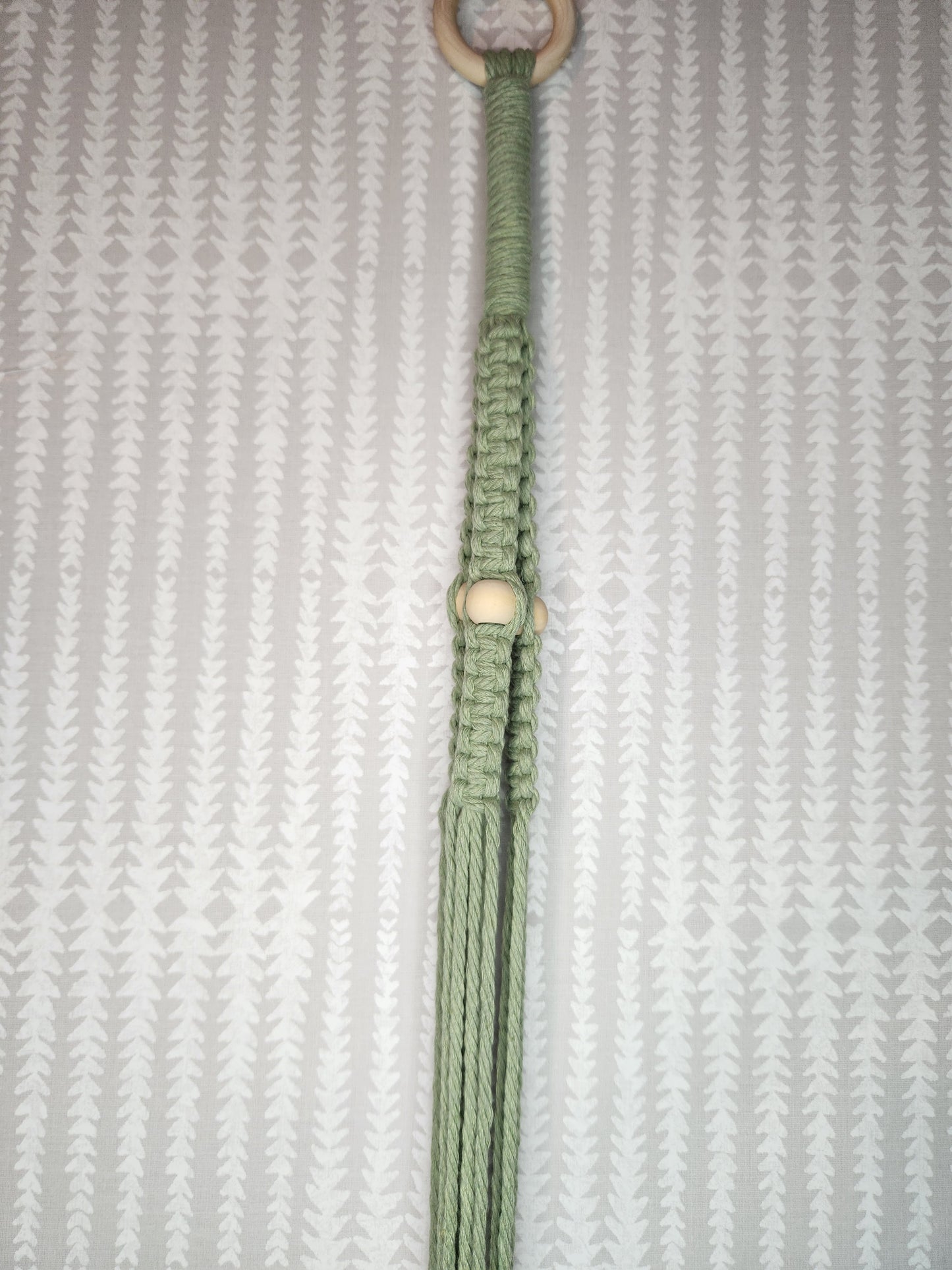 Square Knot Sinnet with beads plant hanger