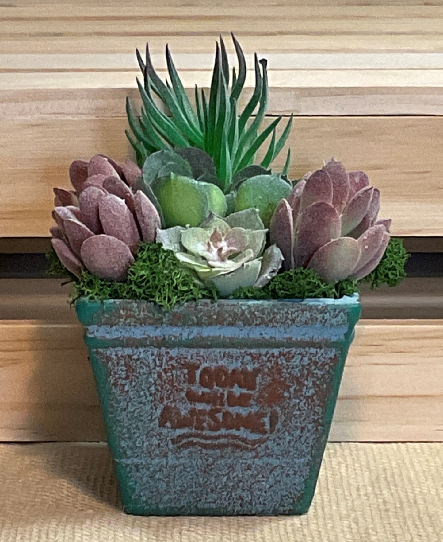 3.5 Inch Mini Ceramic Pots with Artificial Succulents