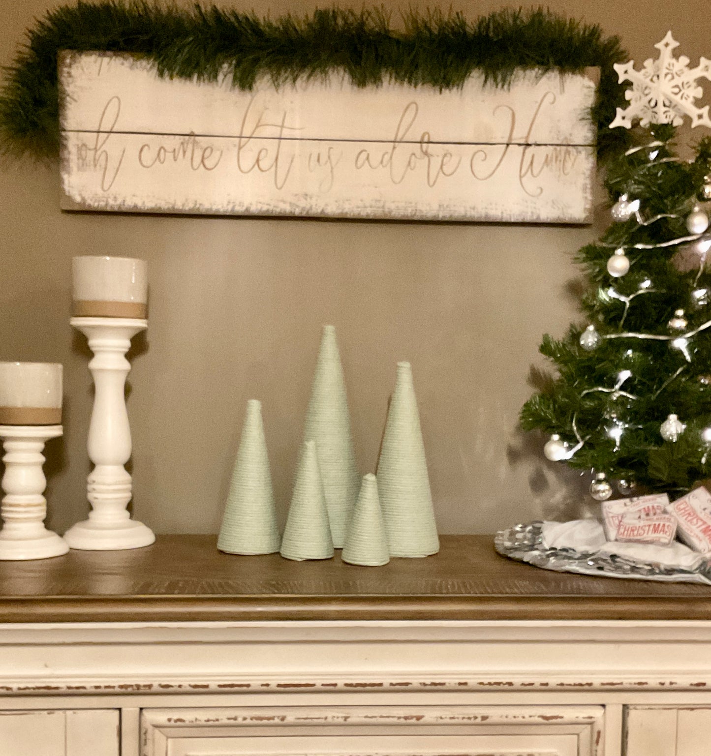 Macramé Cord Wrapped Trees